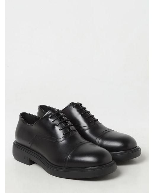 Ferragamo Black Laced Shoes for men