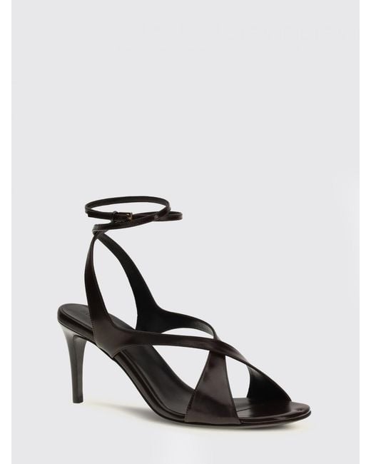 Khaite White Liria Leather Sandals