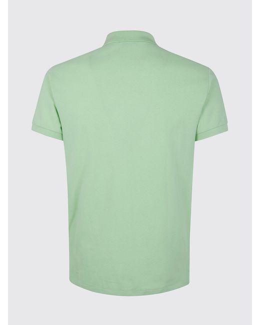 Polo Ralph Lauren Green Pony Logo Cotton Polo Shirt for men