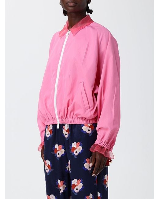 Fendi Pink Viscose Bomber Jacket