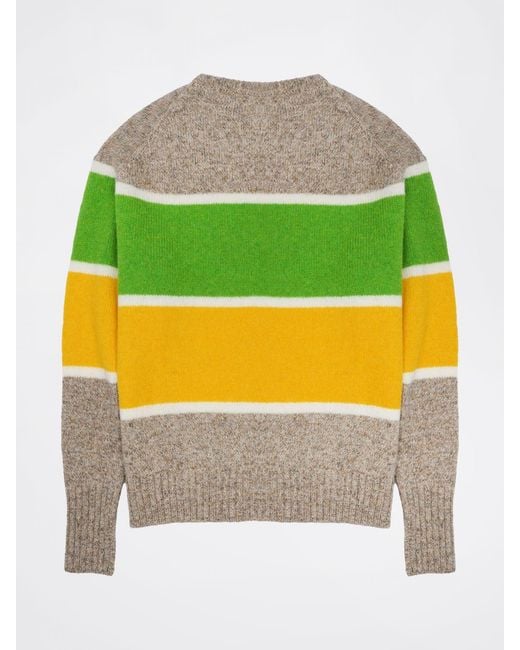 J.W. Anderson Yellow Striped Lambswool Relaxed Fit Jumper for men