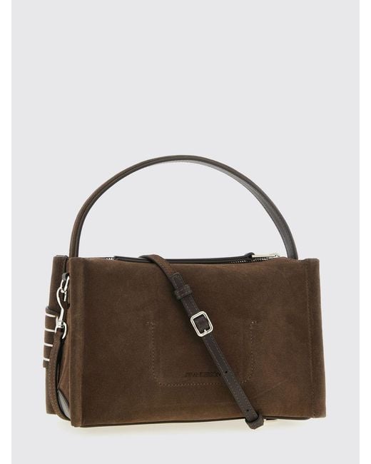 J.W. Anderson Brown Loafer Suede Bag