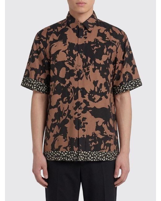 Dries Van Noten Black Printed Viscose Casual Shirt for men