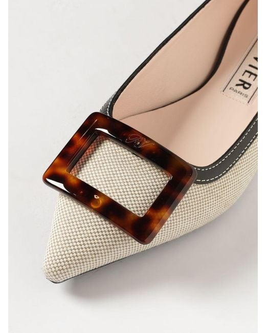 Roger Vivier Natural Gommettine Ballerina