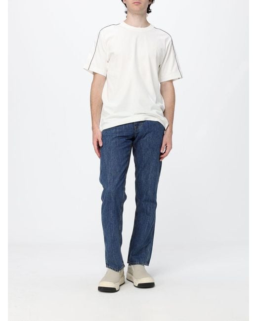 Burberry White Short-Sleeved Pure Cotton T-Shirt With Crew Neck for men