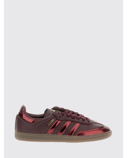 Adidas Originals Brown Samba Og Leather And Patent Leather Sneakers