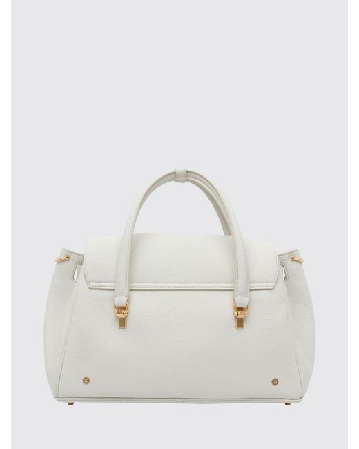 Thom Browne White Mrs.Thom Tasche Aus Genarbtem Leder