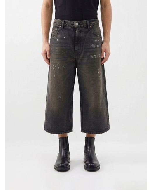 Our Legacy Black Cropped Cotton Jeans for men