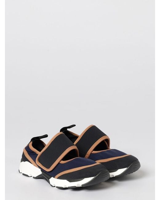 Marni White Neoprene Running Sneakers