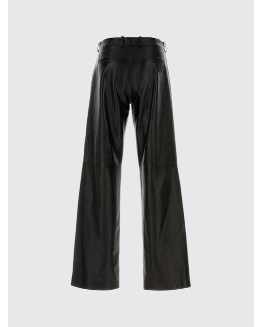 Fendi Black Nappa Straight Trousers for men