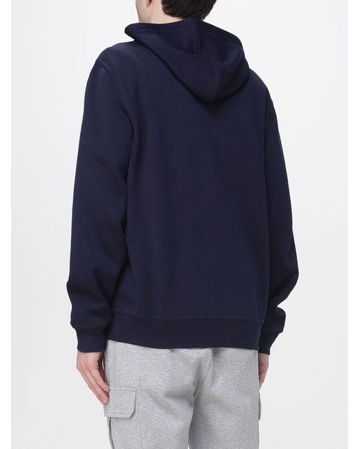 Brunello Cucinelli Blue Cashmere And Silk Zip Sweatshirt for men