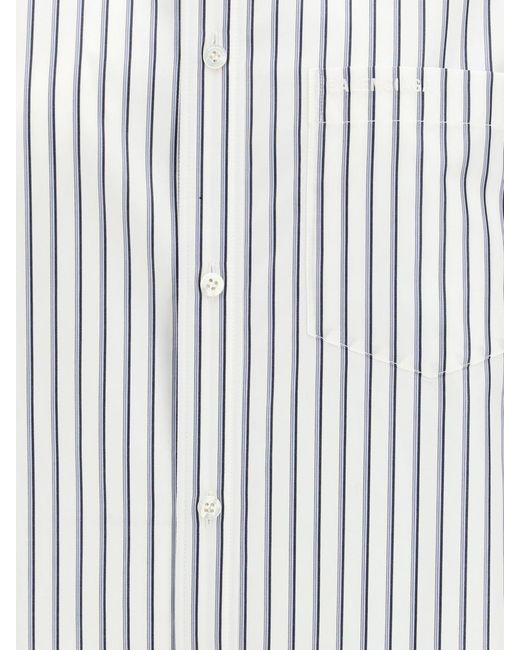 Balenciaga White Striped Cotton Shirt