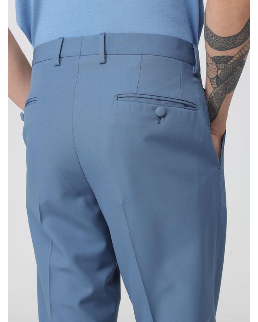 Dolce & Gabbana Blue Dolce &Amp Gabbana Virgin Wool Tailored Trousers for men