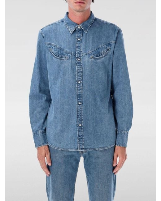 Levi's Blue Smiley Western Shirt for men