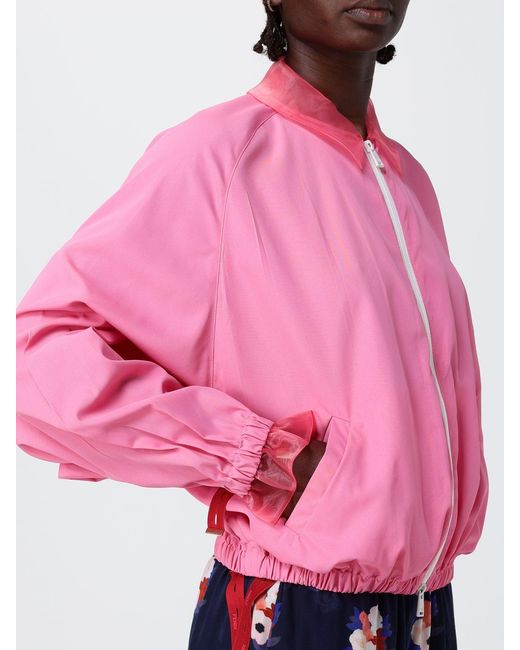Fendi Pink Viscose Bomber Jacket
