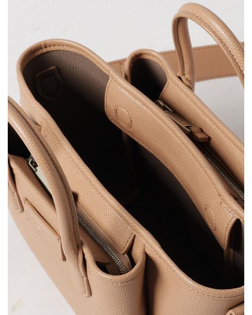 Emporio Armani Natural Grained Faux Leather Shoulder Bag