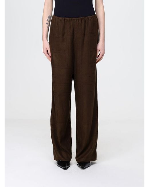 Totême  Brown Flannel Palazzo Trousers