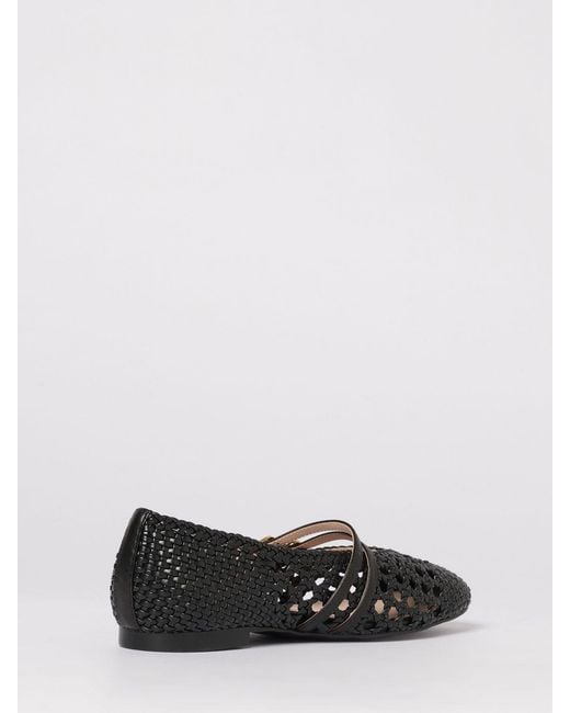 Coccinelle White Risako Woven And Perforated Leather Ballerinas