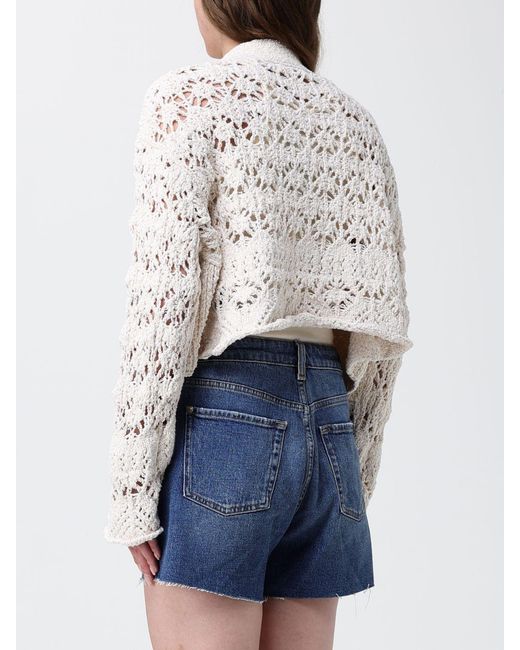 Alanui White Crocheted Cotton Cardigan
