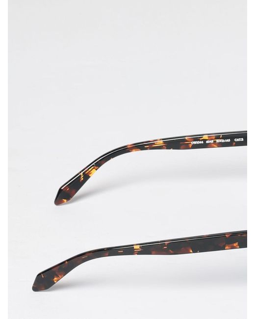 Off-White c/o Virgil Abloh White Katy Rectangular Tortoiseshell Acetate Sunglasses for men
