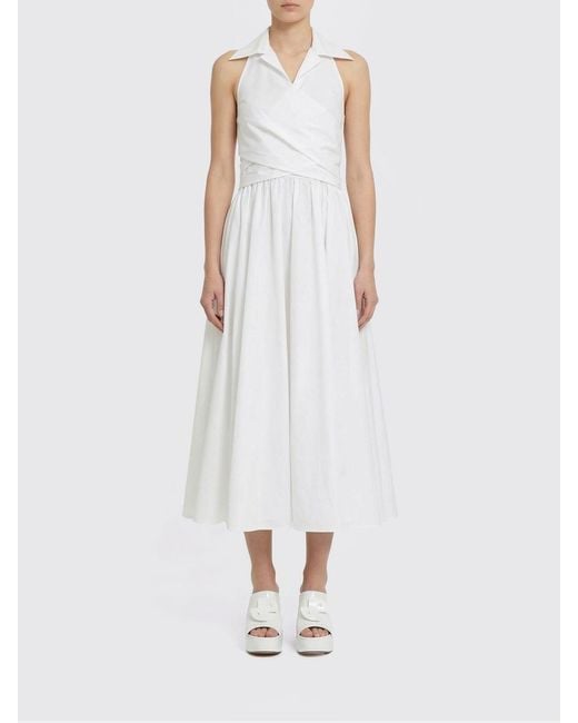 Patou White Polyester Chemisier Dress