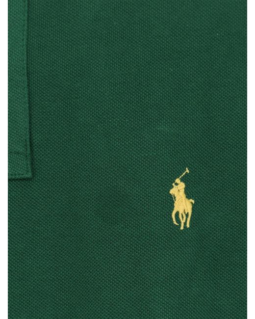 Polo Ralph Lauren Green Pony Logo Cotton Polo Shirt for men