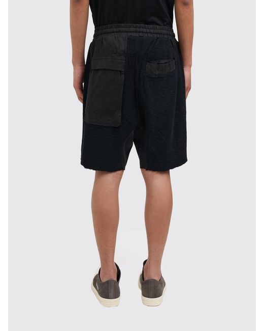 Thom Krom Black Cotton And Linen Shorts for men