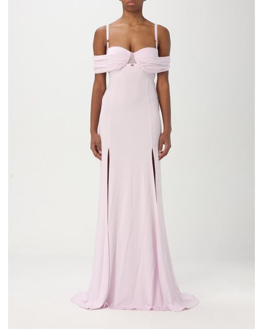 Elisabetta Franchi Pink Carpet Stretch Viscose Long Dress