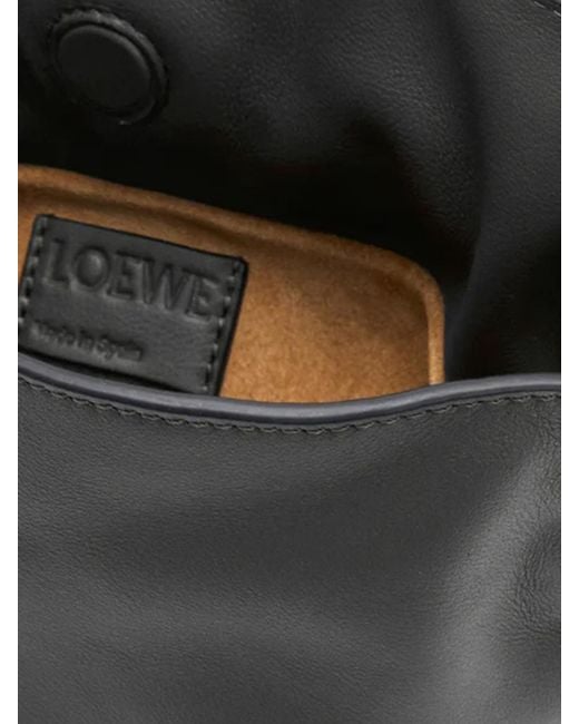Loewe Black Flamenco Leather Clutch