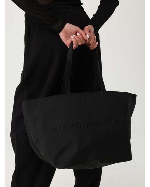 Alexander Wang Black Punch Logo Tote Bag