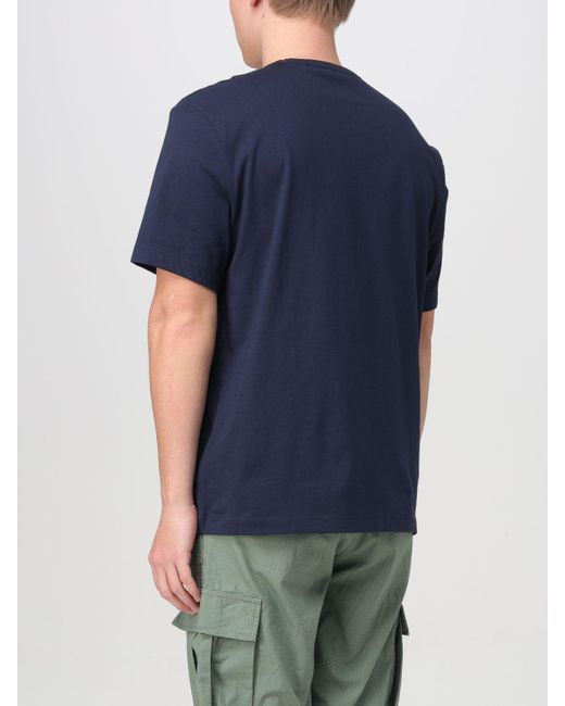 T-shirt in cotone con logo di Blauer in Blue da Uomo