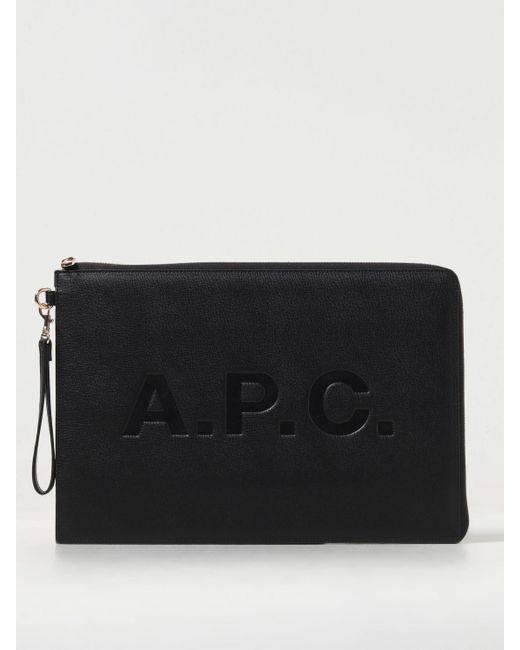 Mini sac à main A.P.C. en coloris Black