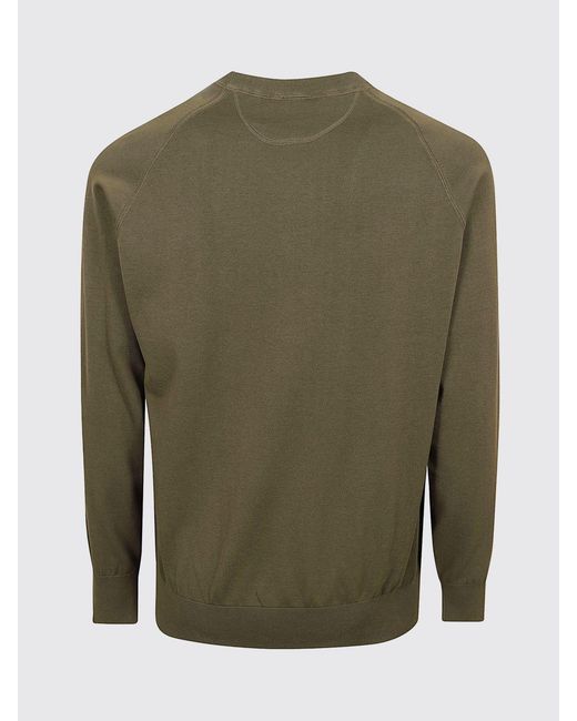 Aspesi Green Crew Neck Cotton Sweatshirt for men