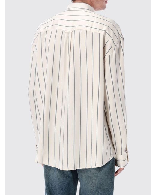 sunflower Natural Striped Cotton Blend Shirt for men