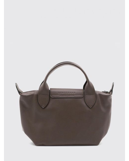 Longchamp Brown Le Pliage Xtra Leather Handbag With Removable Strap
