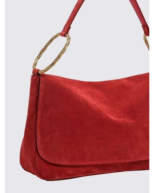 Twinset Red Liliane Suede Bag