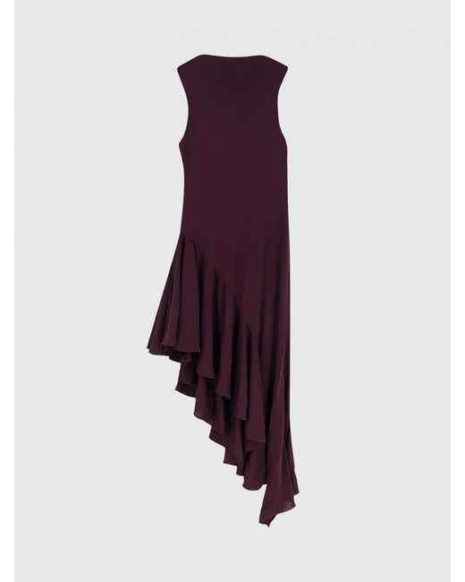 Alaïa Purple Asymmetric Jersey Dress