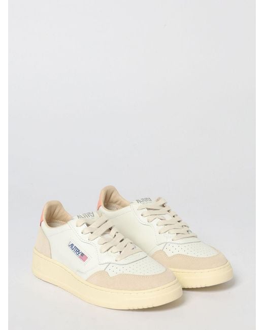 Autry Natural Medalist Low Leather Sneakers
