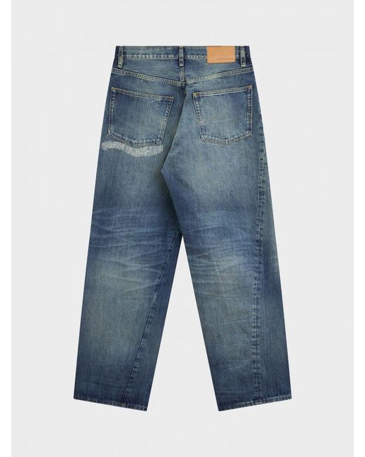 sunflower Blue Wide Leg Denim Jeans for men