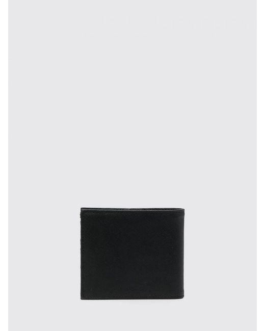 Emporio Armani White Saffiano Faux Leather Wallet for men