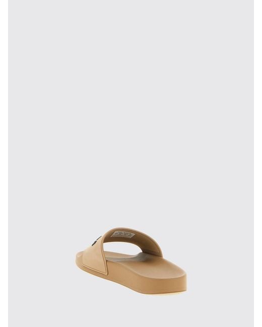 Balenciaga Natural Pool Tpu Slides With Contrasting Lettering Logo