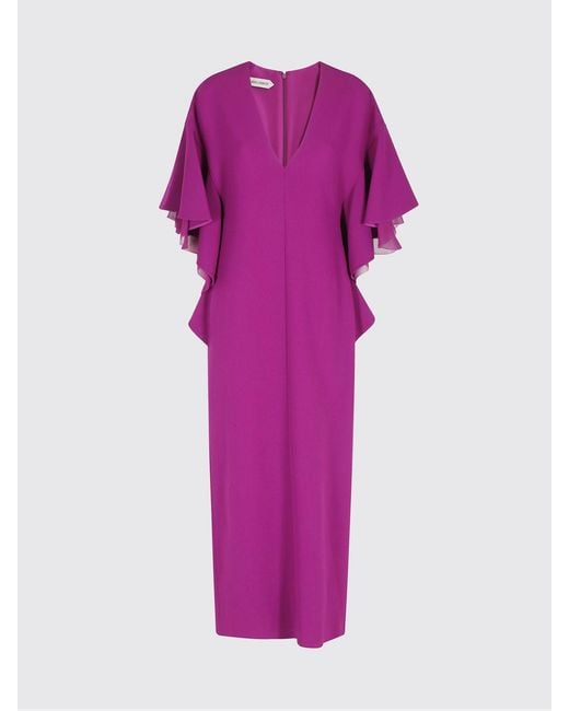 Alberta Ferretti Purple Crêpe Long Dress
