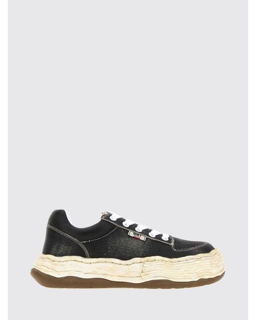 Maison Mihara Yasuhiro White Oliver Distressed-Effect Low-Top Leather Sneakers for men
