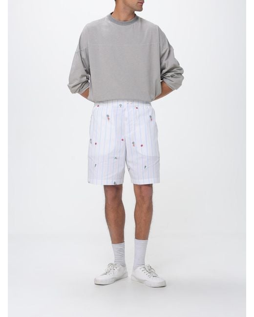 Jacquemus White Striped Cotton Boxer Shorts for men