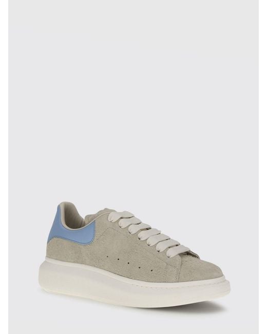McQueen Blue Oversize Suede Sneakers for men