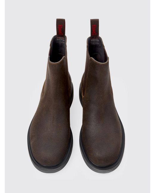 Camper Brown Dean Suede Ankle Boots for men