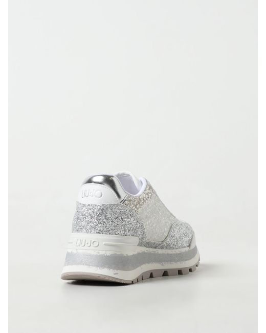Sneakers in tessuto glitter di Liu Jo in White