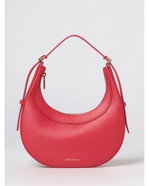 Coccinelle Red Whisper Mini Grained Leather Bag
