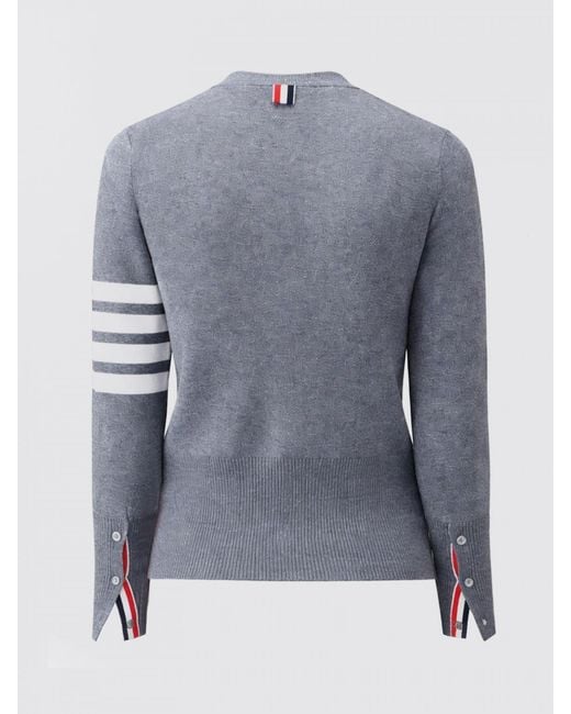 Thom Browne Blue Wool Cardigan