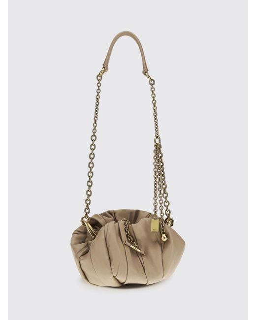 Chloé White ChloÉ Plissé Draped Leather Bag